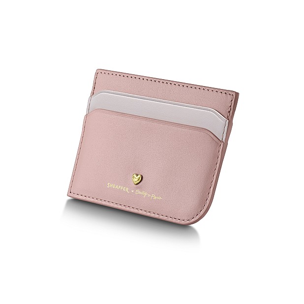Sheaffer Prelude Mini Emily in Paris Pastel Pink and Swarovski Crystal RGT Ballpoint and Credit Card Holder Set