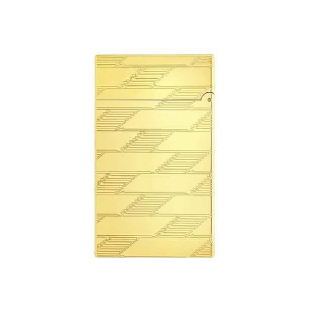 S.T. Dupont Le Grand Cling 1872 Monogram Yellow Gold Guilloche Lighter Aansteker C23178