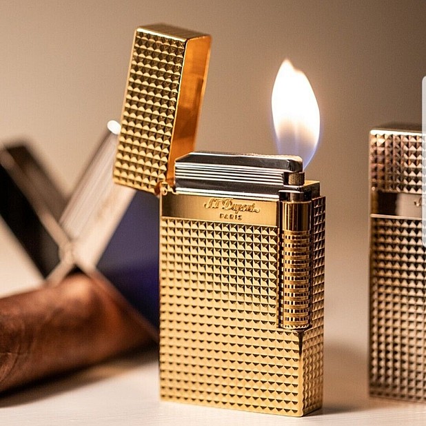 S.T. Dupont New Le Grand Yellow Gold Diamond Head Aansteker