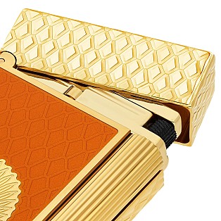 S.T. Dupont Ligne 2 Cling Game of Thrones Lacquered Fire Orange Gold Feuerzeug