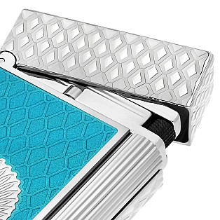 S.T. Dupont Ligne 2 Cling Game of Thrones Lacquered Icy Blue Silver Feuerzeug