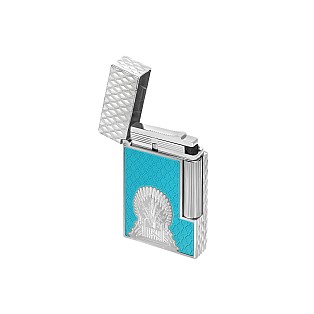 S.T. Dupont Ligne 2 Cling Game of Thrones Lacquered Icy Blue Silver Feuerzeug