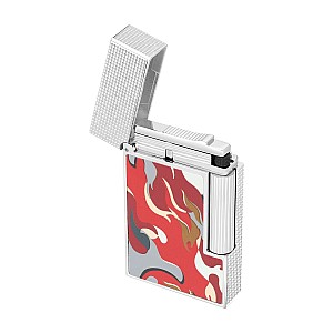 S.T. Dupont Ligne 2 Cling Guilloche Under Lacquer Camo Red Lighter