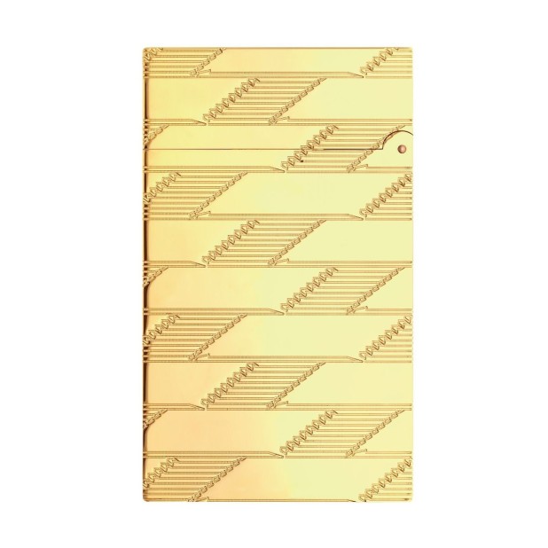 S.T. Dupont Ligne 2 Cling Monogram 1872 Gold Lighter Encendedor