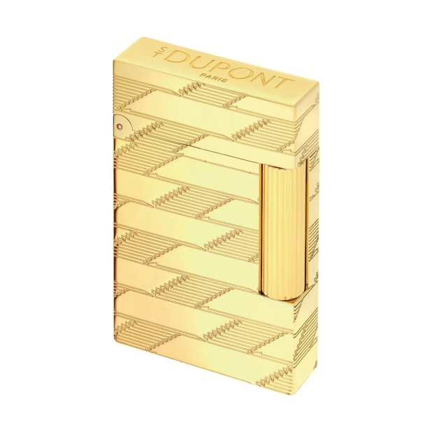 S.T. Dupont Ligne 2 Cling Monogram 1872 Gold Lighter Encendedor