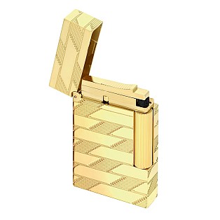 S.T. Dupont Ligne 2 Cling Monogram 1872 Gold Feuerzeug