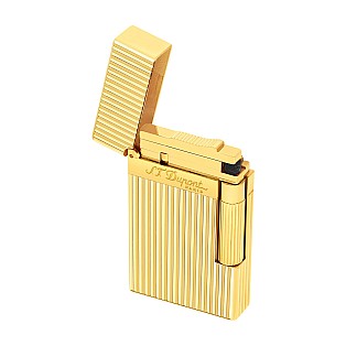 S.T. Dupont Ligne 2 Guilloche Vertical Lines Gold Feuerzeug