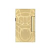 S.T. Dupont Ligne 2 Orlinski Brushed Gold Lighter Isqueiro  C16061CL