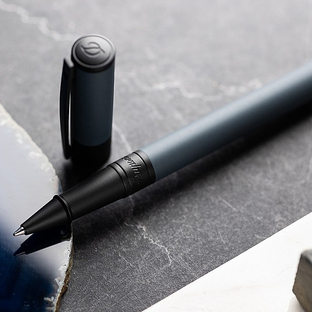 S.T. Dupont D-Initial Velvet Graphite & Black Rollerball