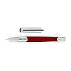 S.T. Dupont Défi Millennium Silver and Matt Red Plumo Estilográfica