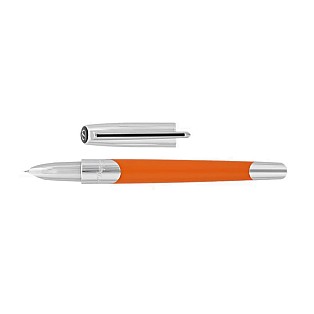 S.T. Dupont Défi Millennium Silver and Matt Orange Fountain pen