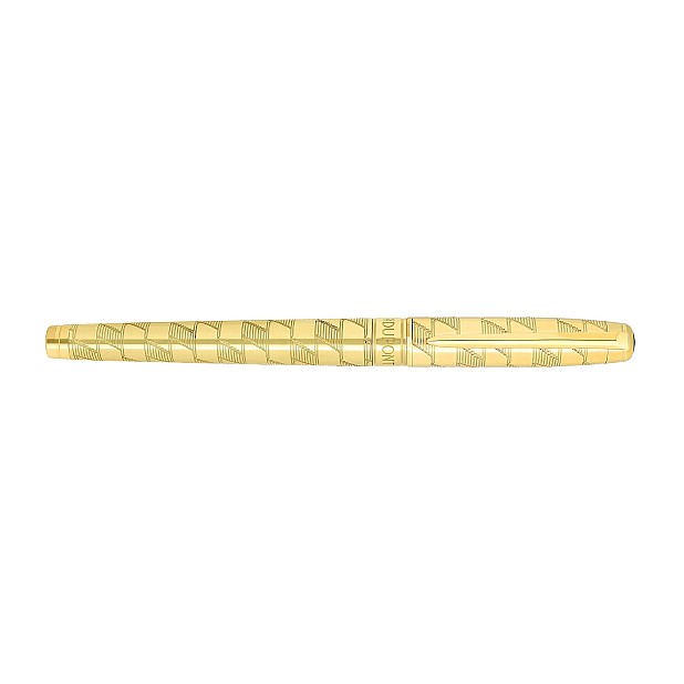 S.T. Dupont Line D Eternity Monogram 1872 Gold Medium Vulpen