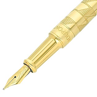 S.T. Dupont Line D Eternity Monogram 1872 Gold Medium Fountain pen