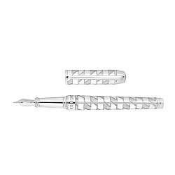 S.T. Dupont Line D Eternity Monogram 1872 Silver XL Fountain pen