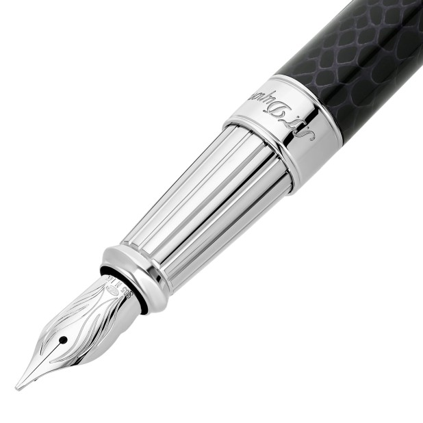 S.T. Dupont Line D Eternity Snake Skin Black Large Vulpen 420079L