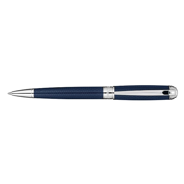 S.T. Dupont Line D Guilloche Under Blue Ballpoint