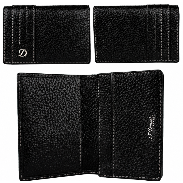 S.T. Dupont Defi Porte-cartes de visite en cuir noir 099908