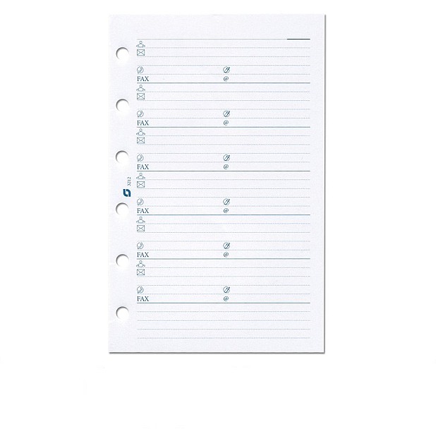 Succes Refill Mini White Address Notepaper