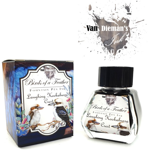 Van Dieman's Birds Of A Feather - Laughing Kookaburra Crest 30ml Ink Bottle