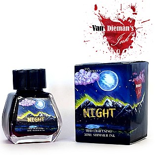Van Dieman's Night - Red Lightning Shimmering 30ml Ink Bottle
