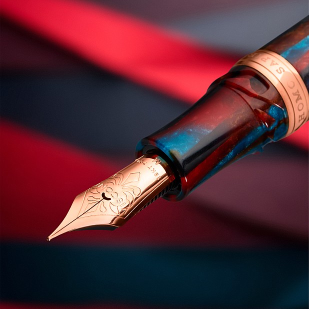 Visconti Homo Sapiens Legacy Blue and Red Celluloid LE Fountain pen