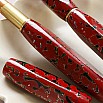 Wancher Densho 6 Facets Tsugaru Aka-age Raden Fountain Pen
