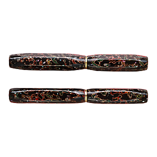 Wancher Densho 6 Facets Tsugaru Kuro-age Raden Plumo Estilográfica