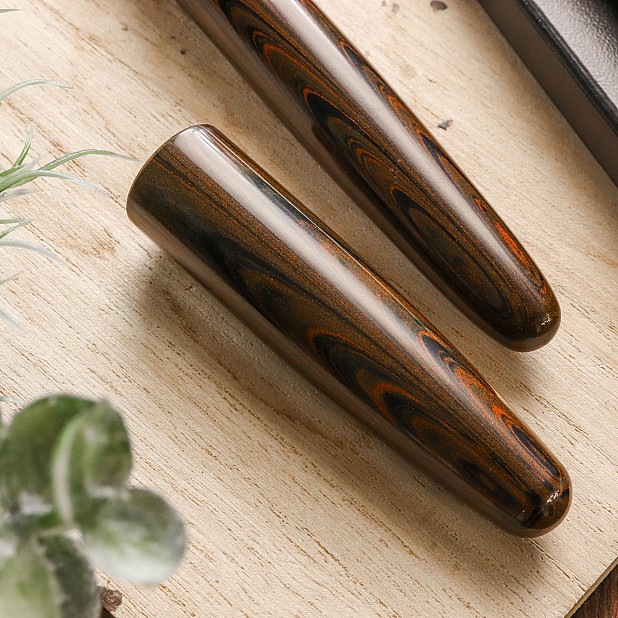 Wancher Dream Pen True Ebonite Marble Brown Plumo Estilográfica