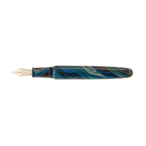 Wancher Dream Pen True Ebonite Marble Green Stylo Plume