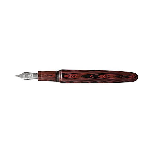 Wancher Dream Pen True Ebonite Marble Red Plumo Estilográfica