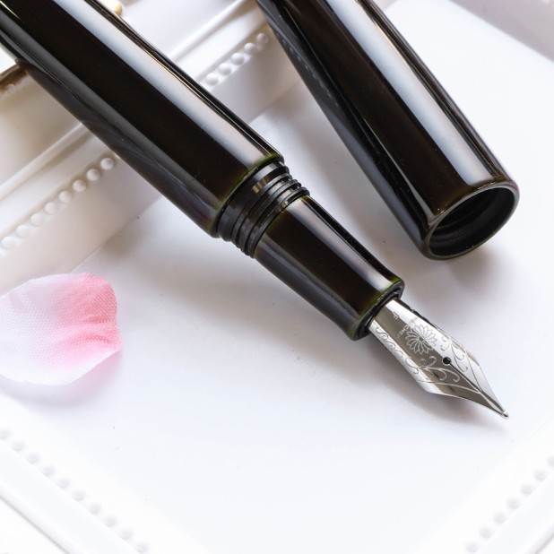 Wancher Dream Pen True Urushi Midori Tamenuri Fountain Pen