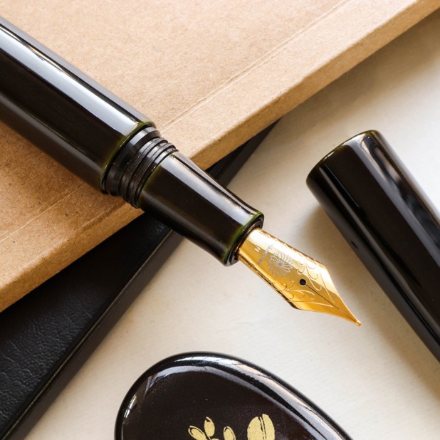 Wancher Dream Pen True Urushi Midori Tamenuri Fountain Pen