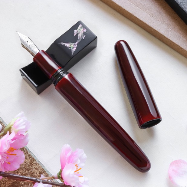 Wancher Dream Pen True Urushi Aka Tamenuri Stylo Plume