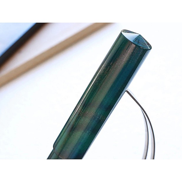 Wancher Mine Ebonite Marble Green Plumo Estilográfica