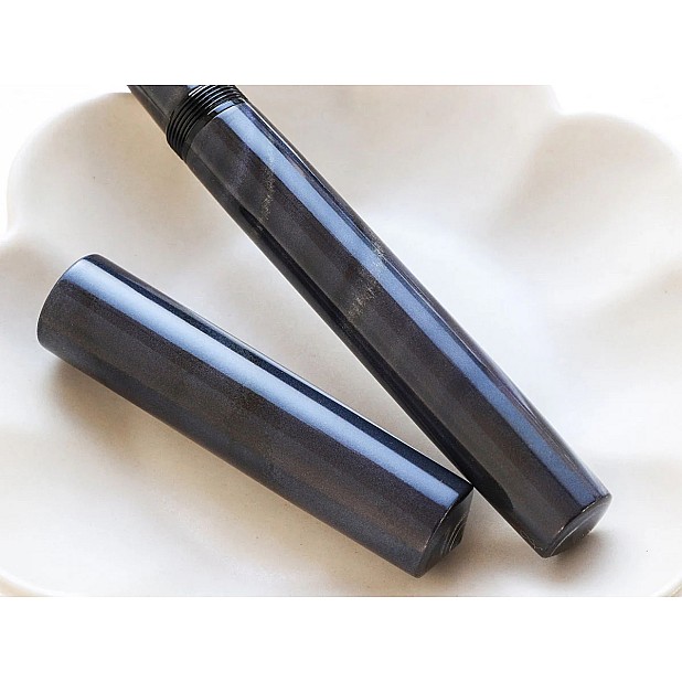 Wancher Mine Ebonite Marble Purple Gray Füllfederhalter