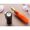 Wancher PuChiCo Black Orange Chocolate GT Fountain Pen