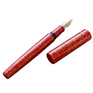 Wancher Sekai Saihi Urushi Aka-age Raden Fountain Pen