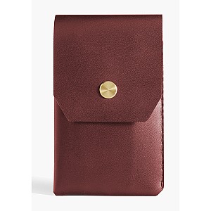 Wingback Leather Chestnut Pen Pouch (Fivefold)