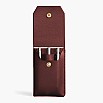 Wingback Leather Chestnut Pen Pouch (Fivefold)