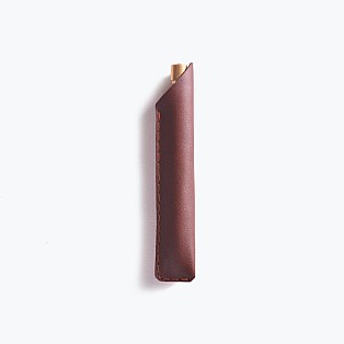 Wingback Leather Chestnut Pen Sleeve
