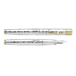Yard O Led The Grand Sterling Silver Martelé Fountain Pen