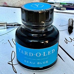 Yard O Led Fountain Pen Ink Beau Blue 30ml Ink Bottle