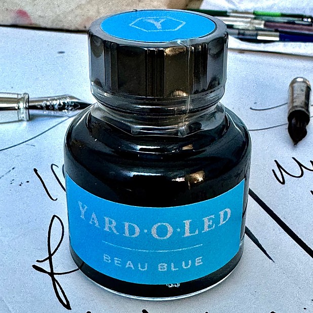 Yard O Led Fountain Pen Ink Beau Blue 30ml Frasco de tinta