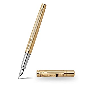 Yard O Led The Pinstripe 72 Gold Vermeil Standard Fountain Pen