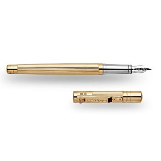 Yard O Led The Pinstripe 72 Gold Vermeil Standard Fountain Pen