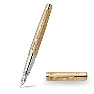 Yard O Led The Pinstripe 72 Vermeil Grand Fountain Pen