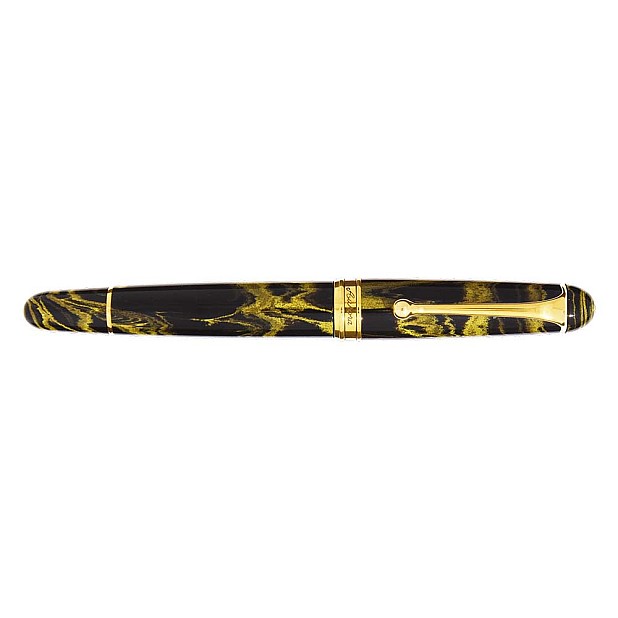 Pluma Estilográfica Aurora 88 Ebonita Jaspeada Amarillo GT
