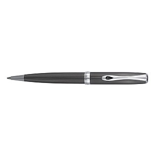 Esferográfica Diplomat Excellence A Guilloche PVD Preto/Cromo