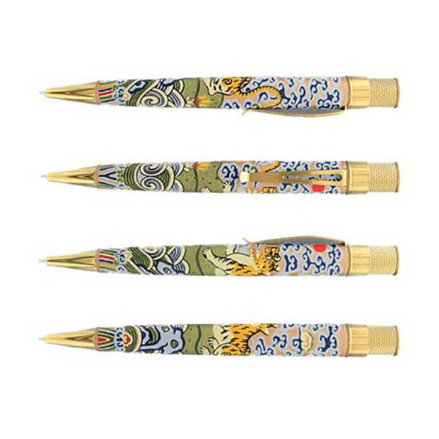 Retro 51 Tornado Metropolitan Museum Of Arts Chinese Tiger Rank Badge Rollerball / Bolígrafo