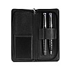 Estuche para bolígrafo Lapis Bard Belgravia negro con cremallera (doble)